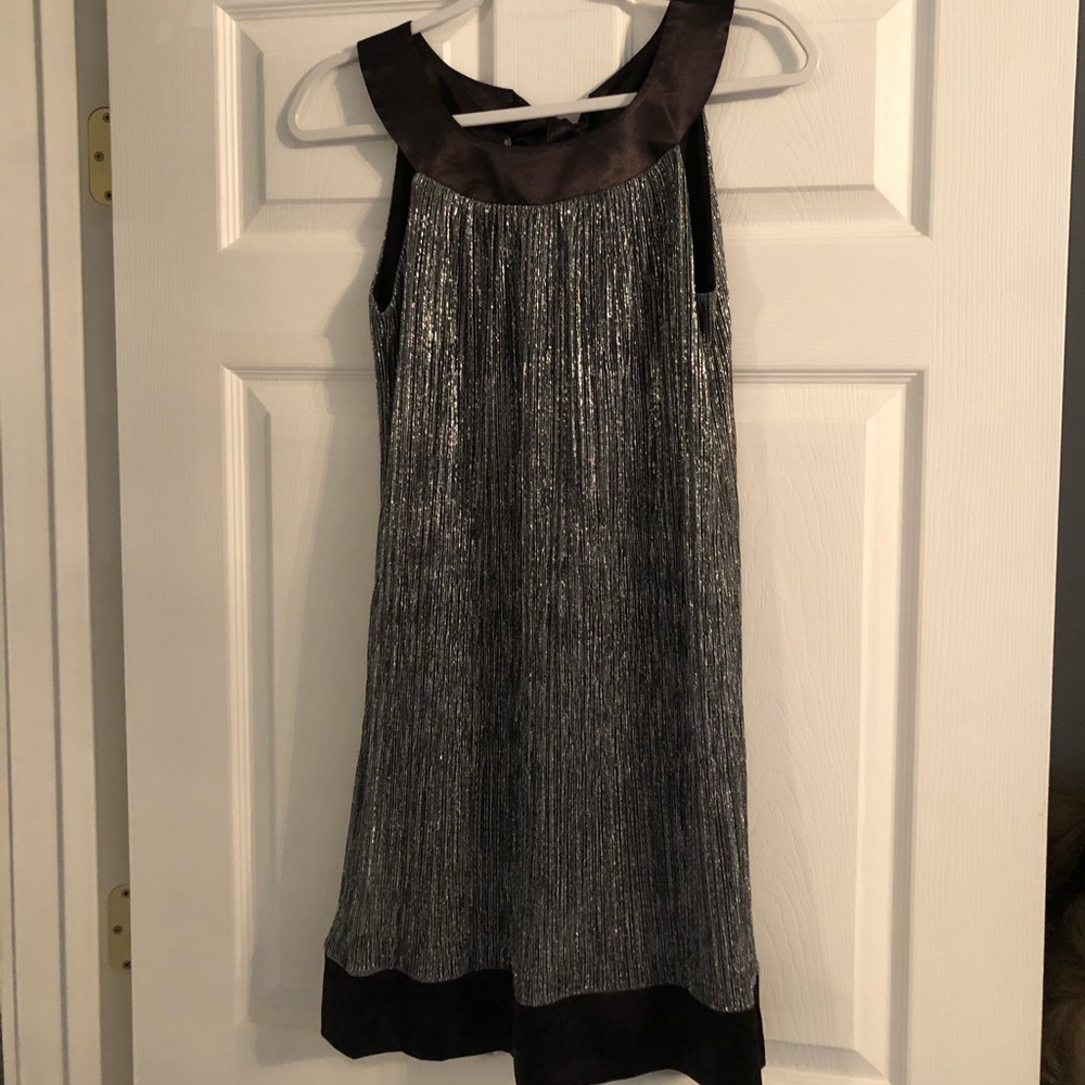 NWT Enfocus Petite Shimmery silver and black dress